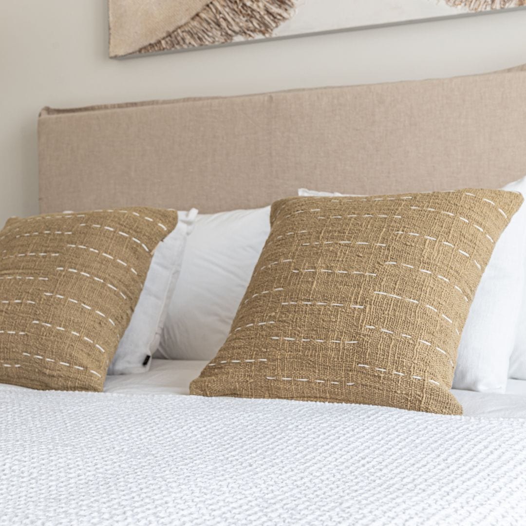 Zoco Home Decor/Textile Soraya Cotton Cushion Cover Stripes | Sand | 50x50cm