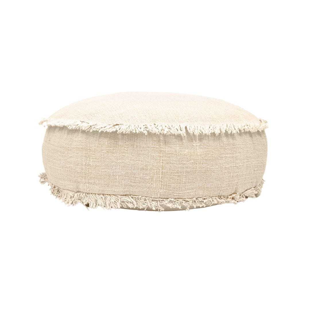 Zoco Home Furniture/Chair Soraya Pouf | Off-White | 70cm