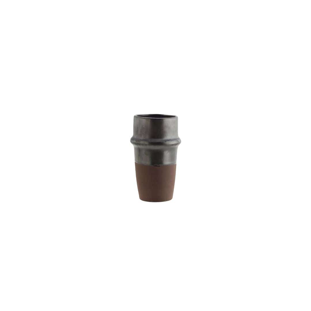 Zoco Home Decor/Kitchen Stoneware Cup | Black/Brown 6.5x12cm