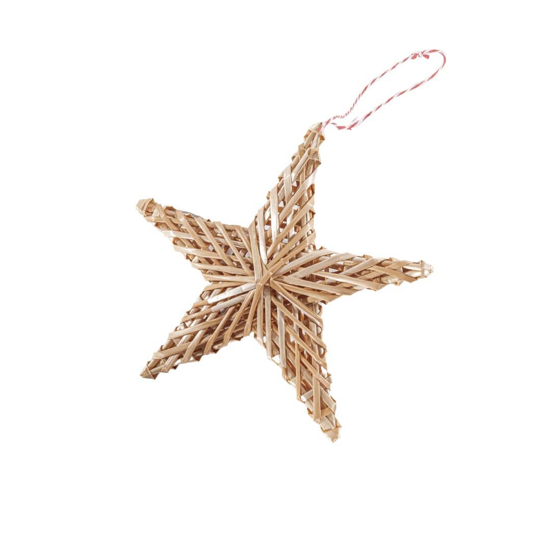 Zoco Home Decor/Christmas Straw Christmas Star | Five-pointed