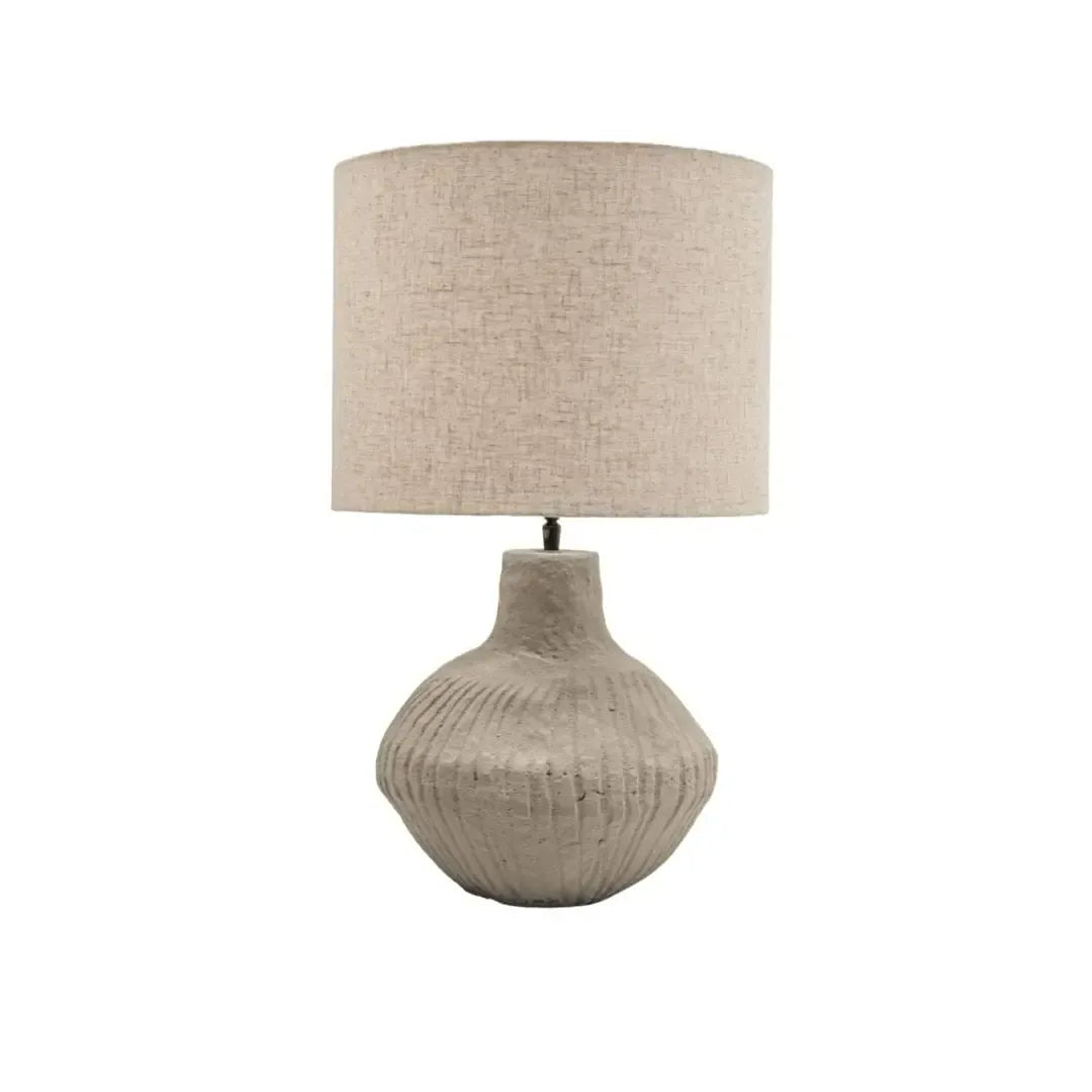 Zoco Home Decor/Lighting/Table lighting Tahlia Table Lamp Ribbed Gourd | Sand