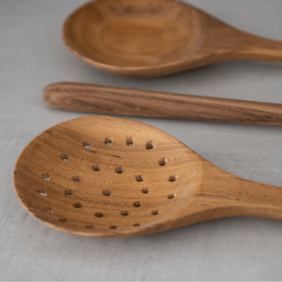 Zoco Home Decor/Kitchen Teak Cooking Set of 3 | 31cm