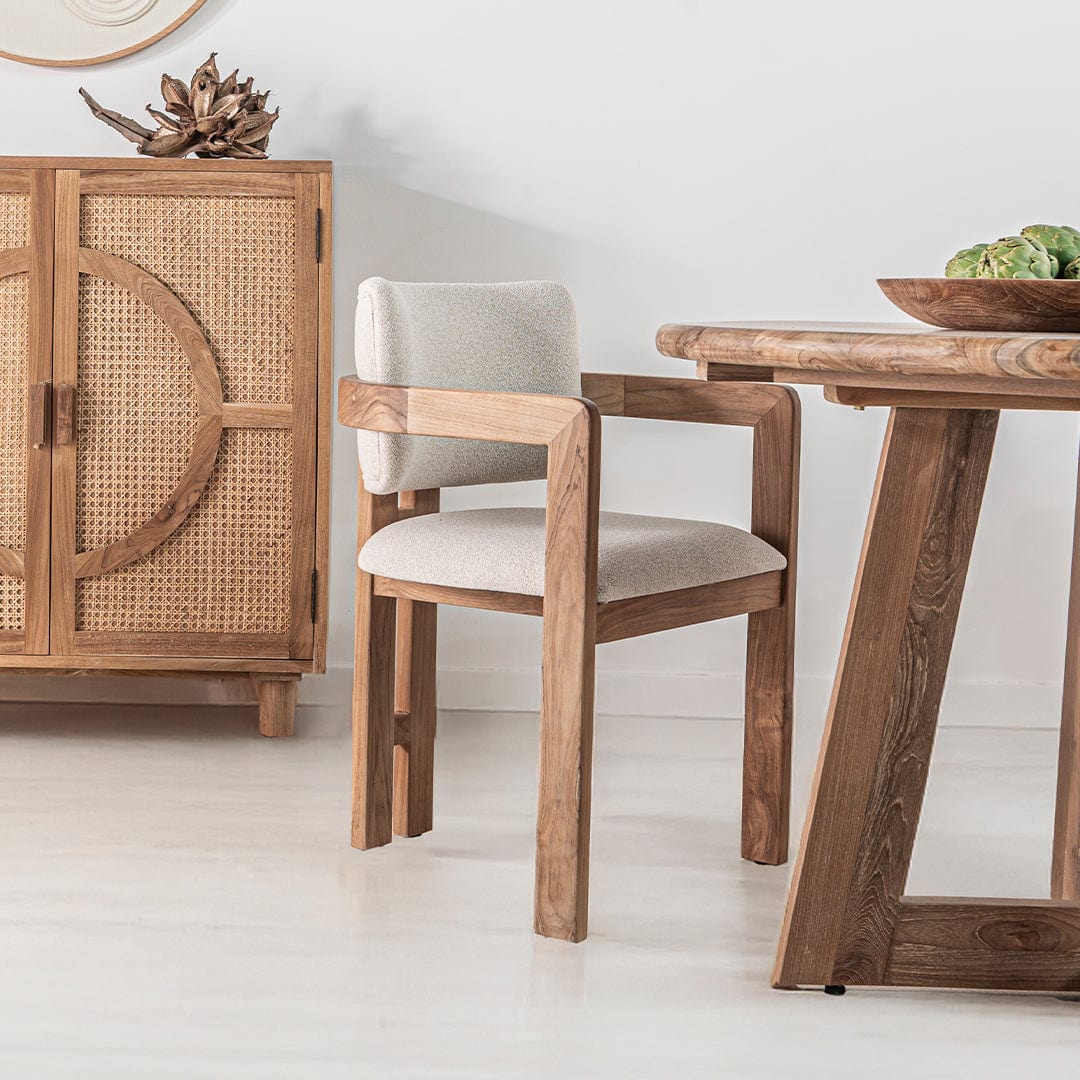 Zoco Home Furniture/Storage Teak & Rattan Cabinet
