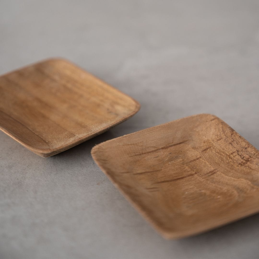 Zoco Home Decor/Kitchen Teak Sauce Dish | 6x6cm