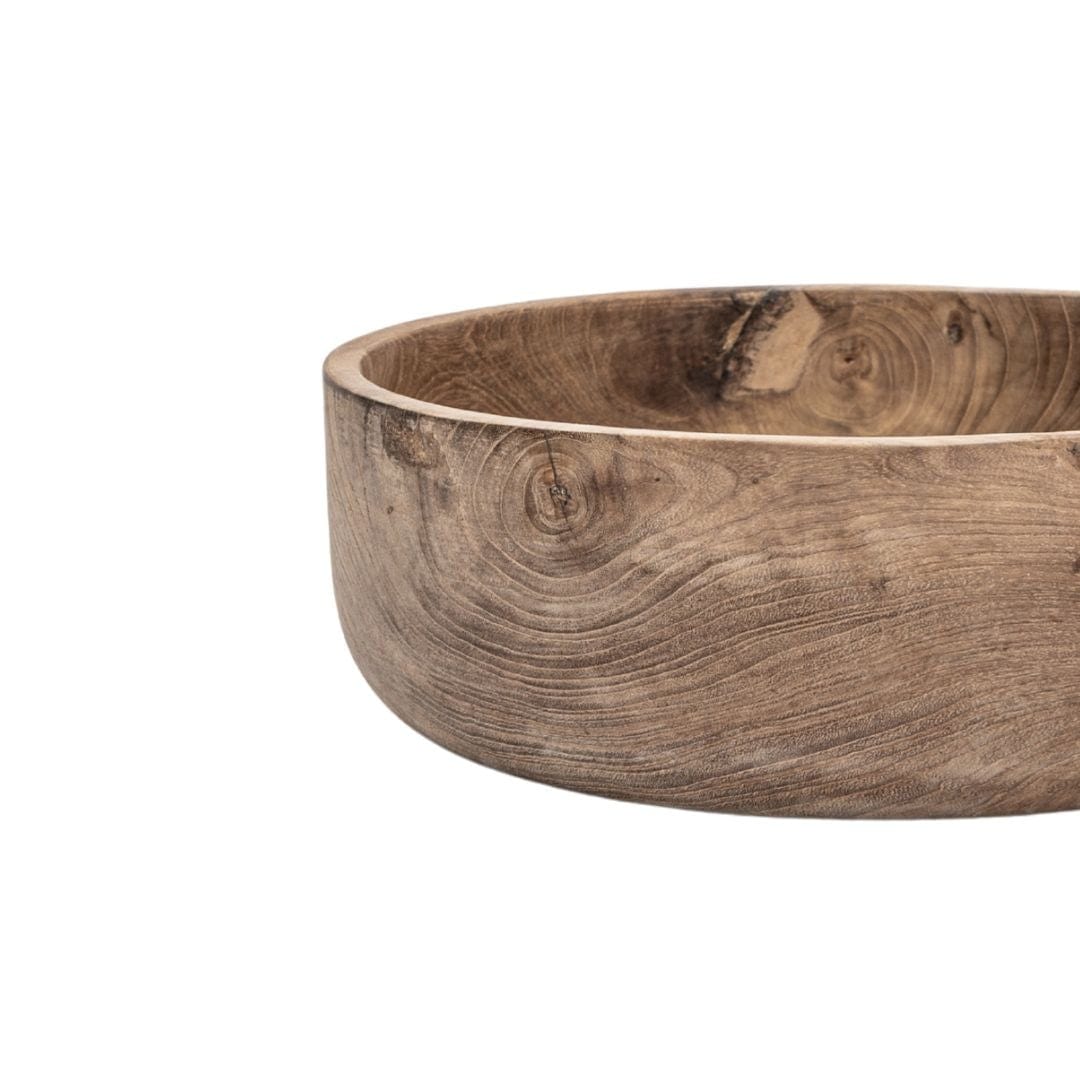 Zoco Home Decor/Kitchen/Tableware Teak Wooden Bowl | 30x10cm