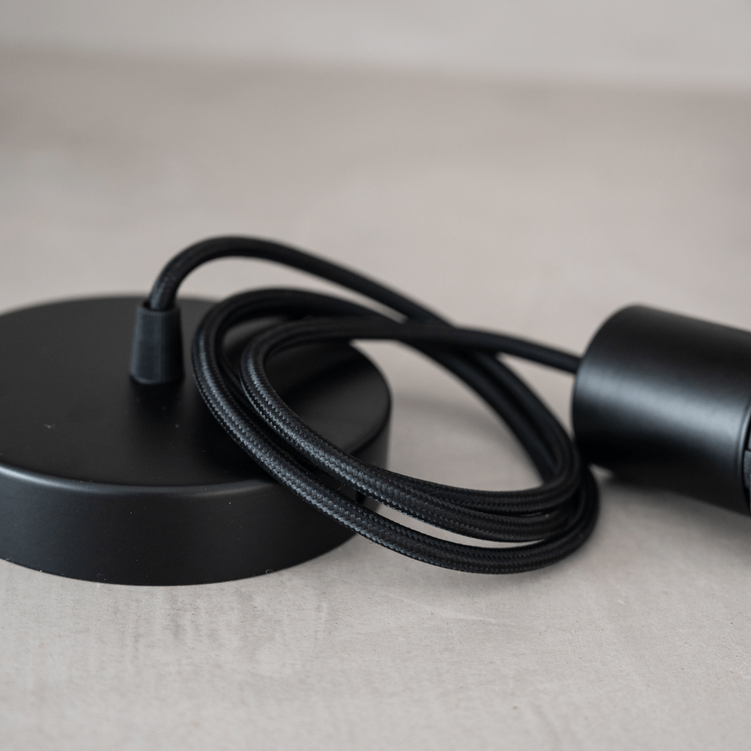 Zoco Home Decor/Lighting Textile Pendant Cable | Black 2m