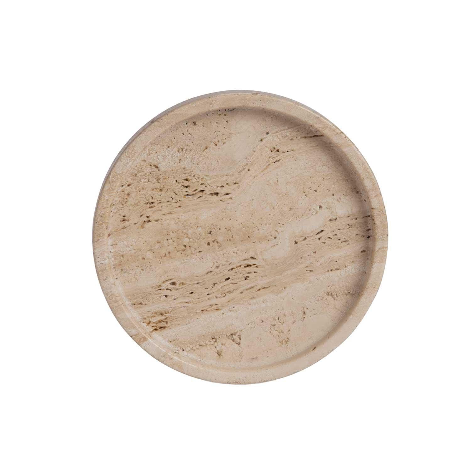 Zoco Home Decor/Accessories Travertine Round Tray | 20x2.5cm