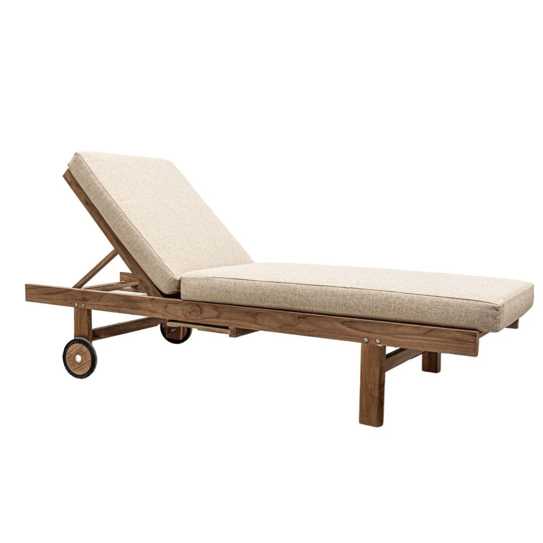 Zoco Home Outdoor/Sunbed Tulum Teak Sunbed | Sand