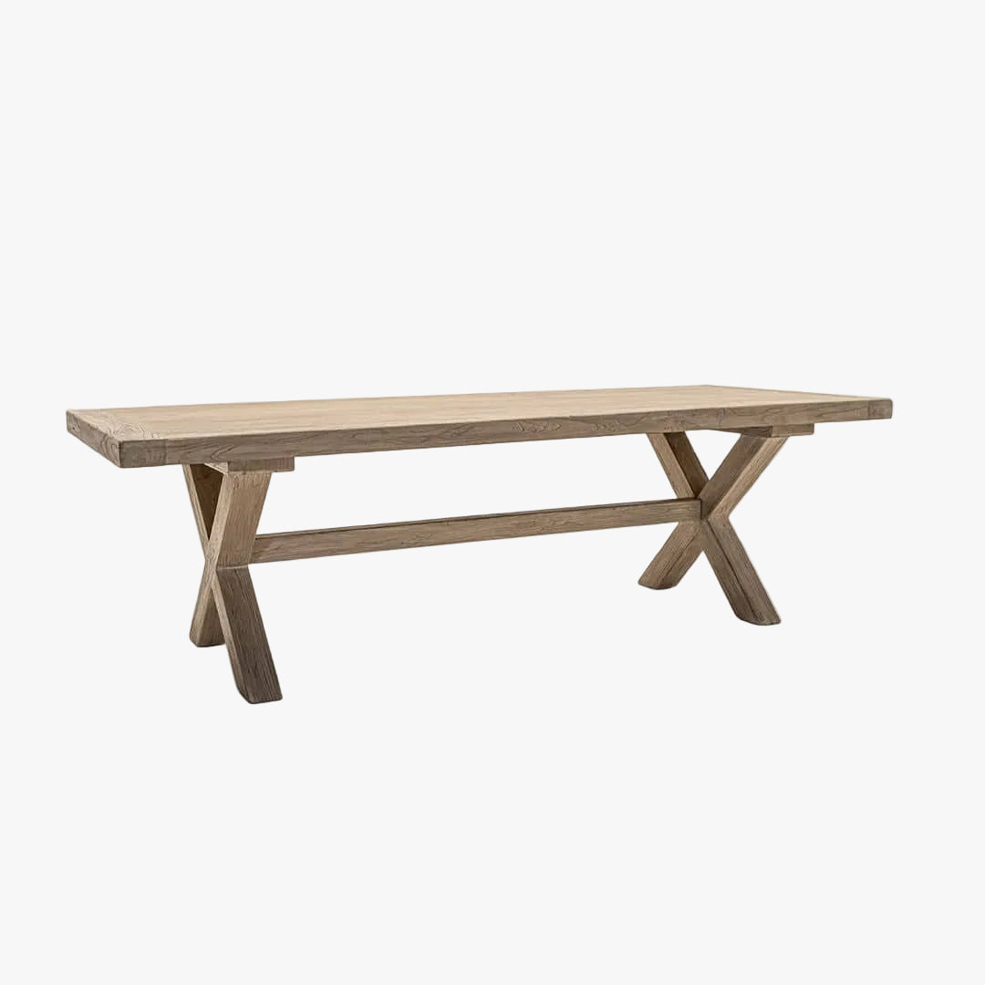 Zoco Home mesa mesa de comedor Vega mesa Patas cruzadas