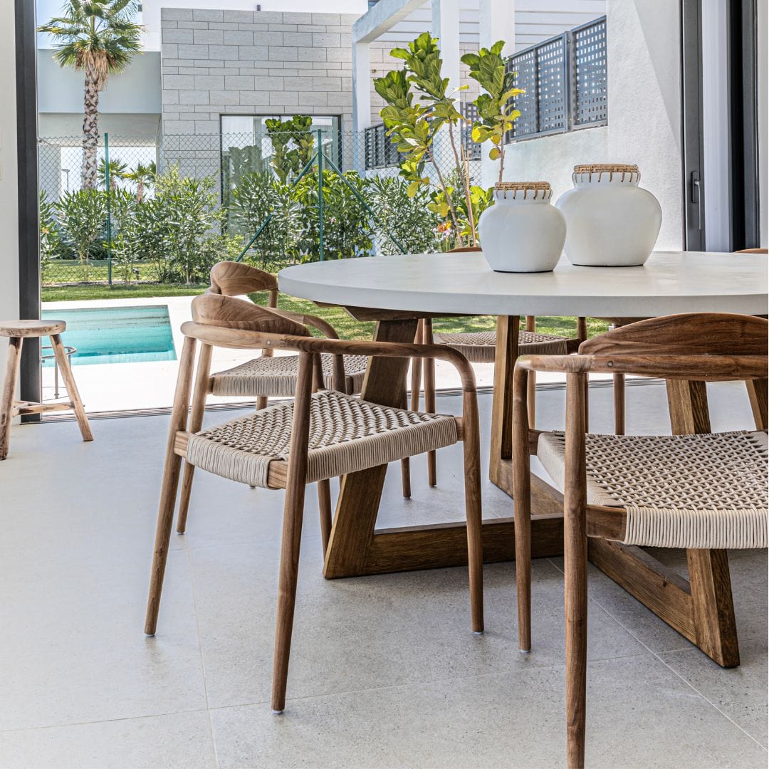 Zoco Home Outdoor/Chair/Dining Ventura Outdoor Dining Chair | Sand 55x47x77cm