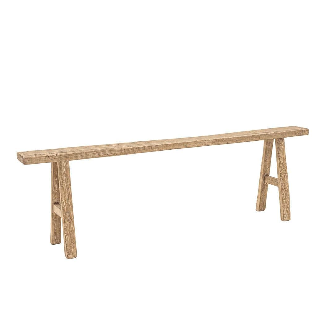 Zoco Home Furniture/Chair/Bench Vintage Elm Wood Bench