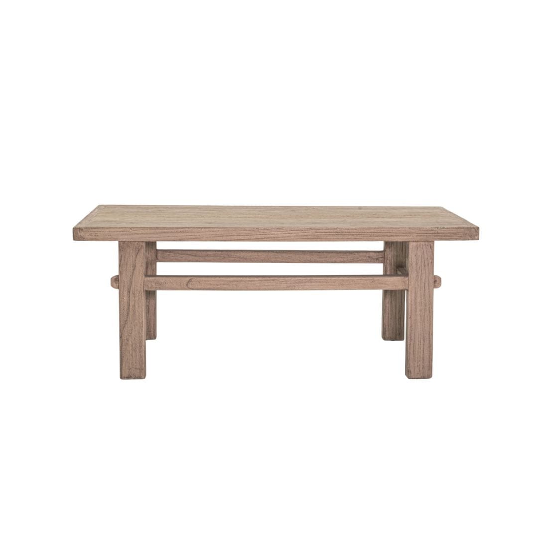 Zoco Home Furniture/Table/Coffee Vintage Elm Wood Coffee Table