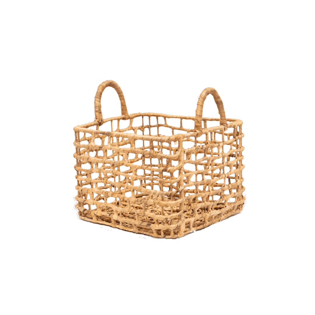 Zoco Home Decor/Accessories Water Hyacinth Square Basket | M