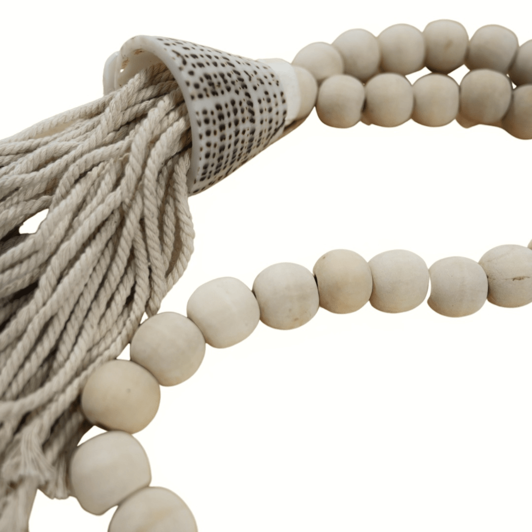 Zoco Home Decor/Accessories Wooden Bead Necklace | White 58cm