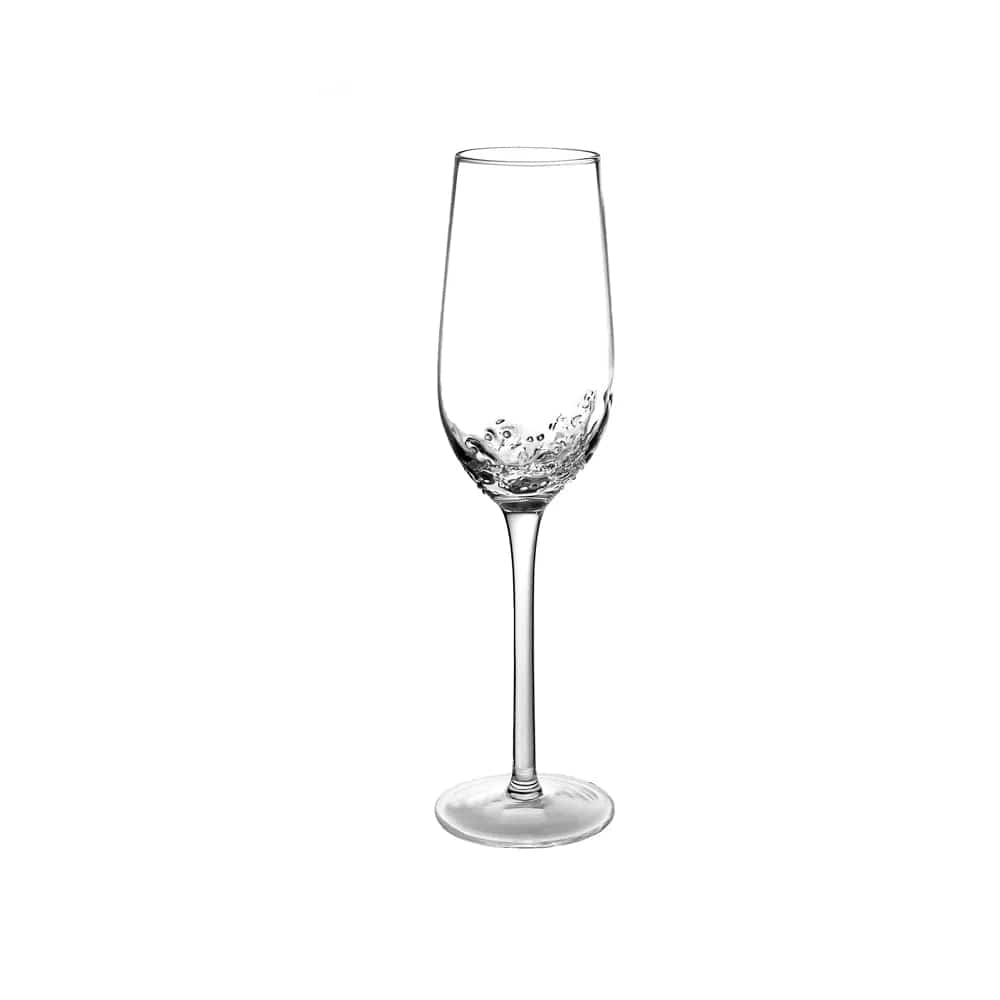 Zoco Home Champagne Glass Champagne Flute | Clear/Grey 25x5cm