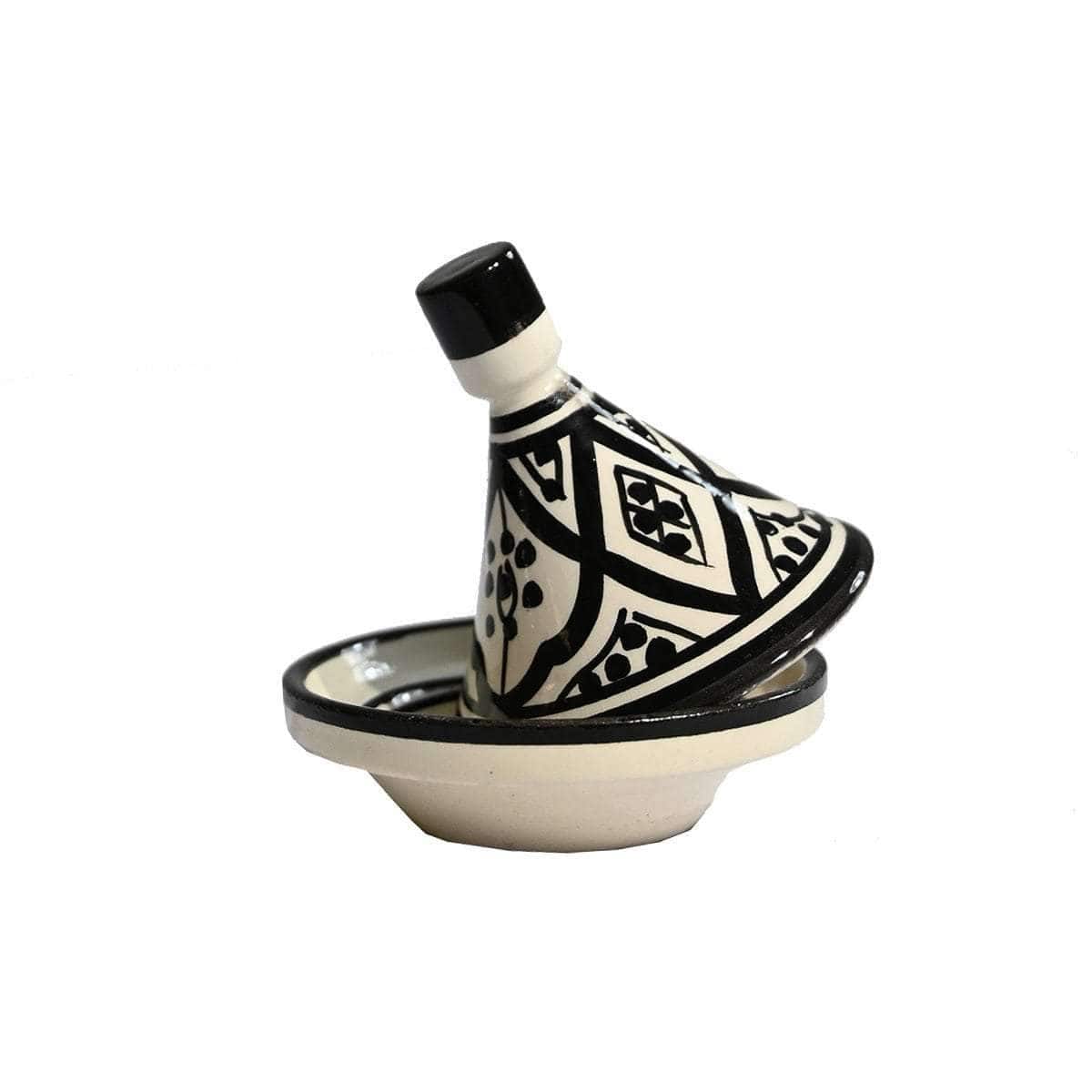 Mini Tagine | Blanco y negro 9 cm