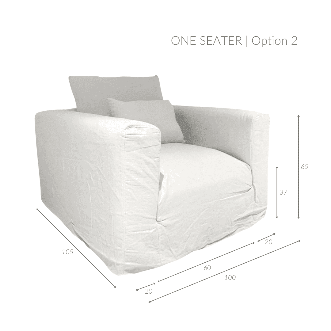 Zoco Home Furniture Ibiza Linen Sofa | One Seater
