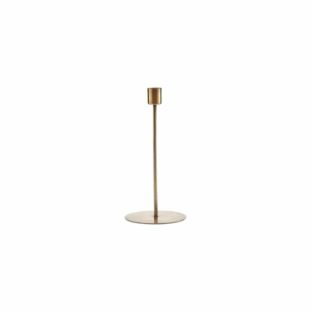 Zoco Home Home accessories Iron Candle Stand | Brass 9.5x20cm