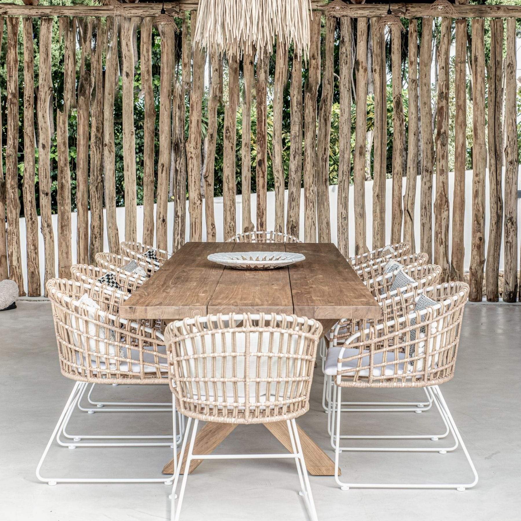 Zoco Home Outdoor Jaipur Rattan Outdoor Chair | White