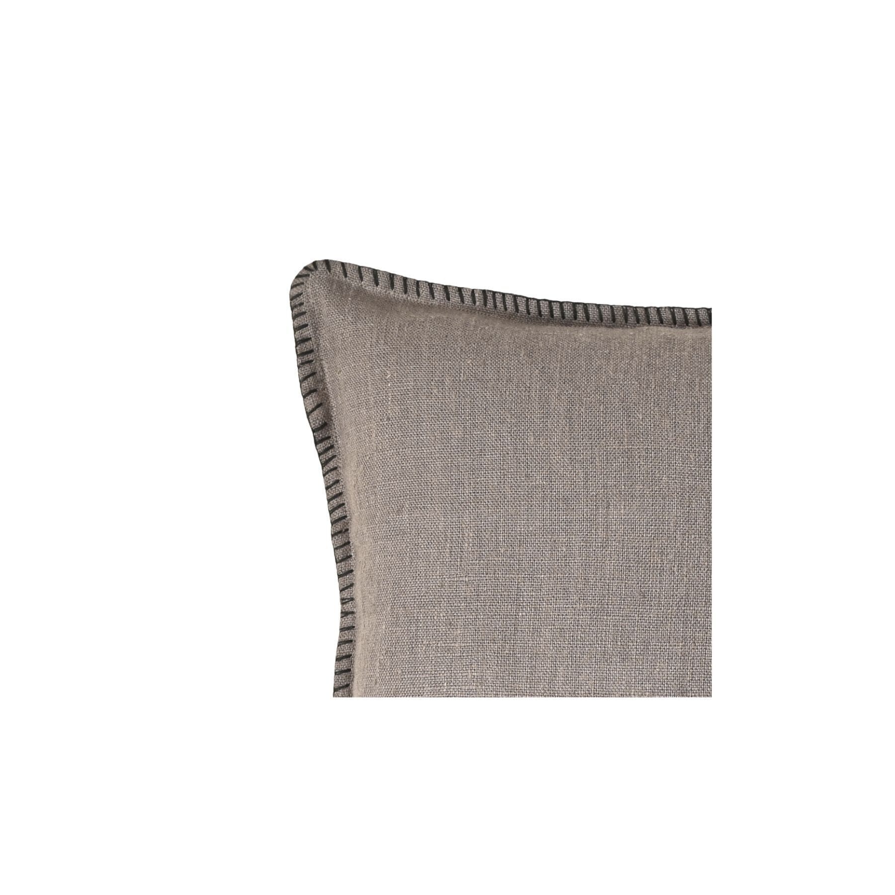 Zoco Home Pillows / Textiles Linen Pillow | Embroidered Edge Granit | 45x45cm
