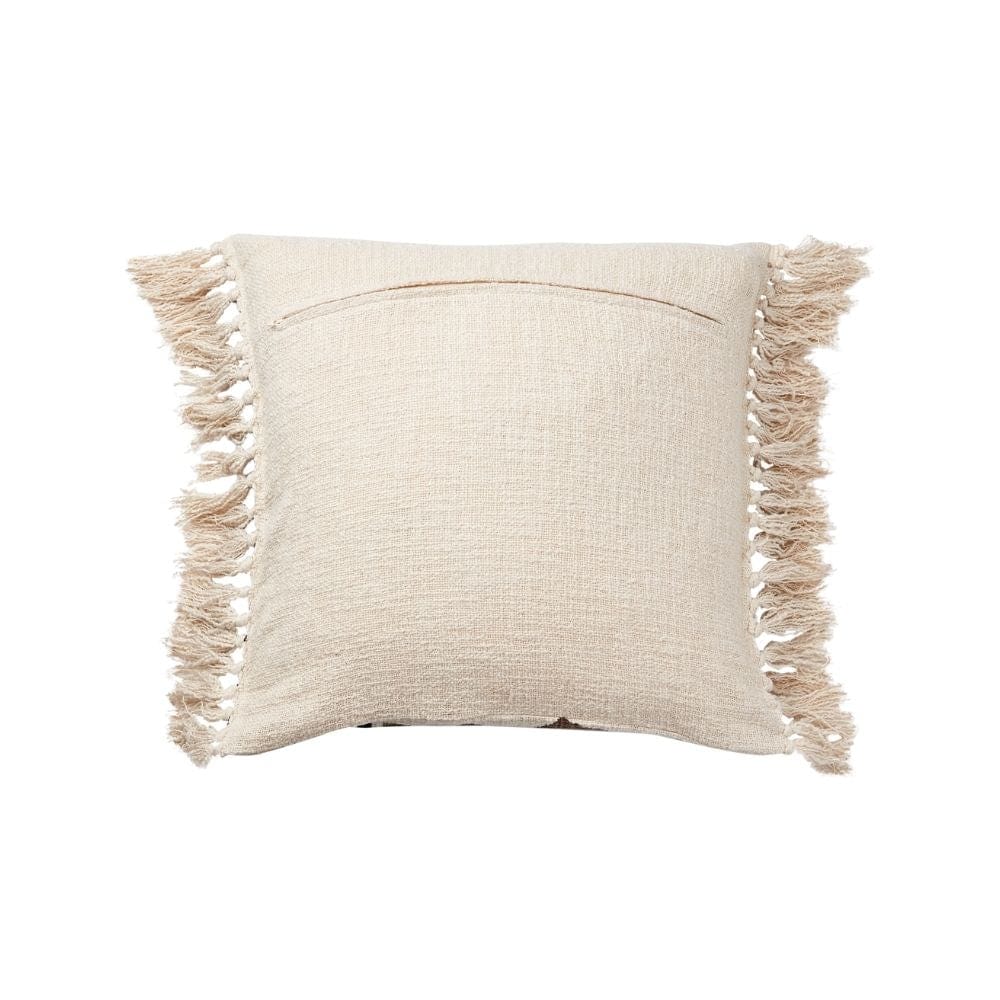 Zoco Home Mali Fringe Pillow | Black/Brown 50x50cm