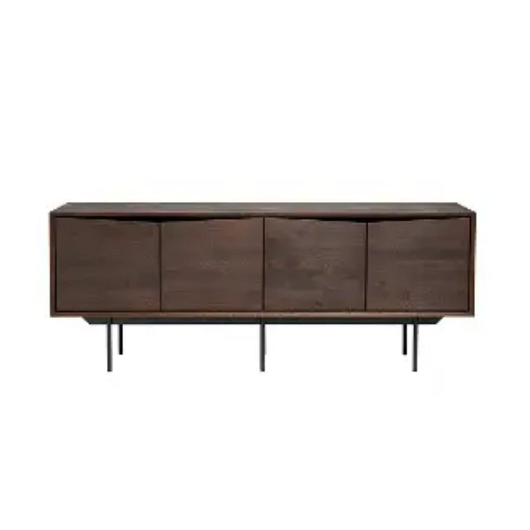 Zoco Home Furniture Oak Sideboard Cabinet | Smoked 185x45x72cm
