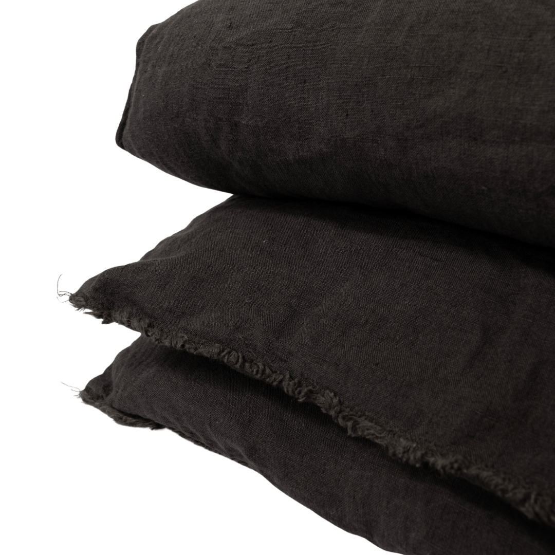 Zoco Home Textiles Linen Quilt Cover | Black 200x85cm