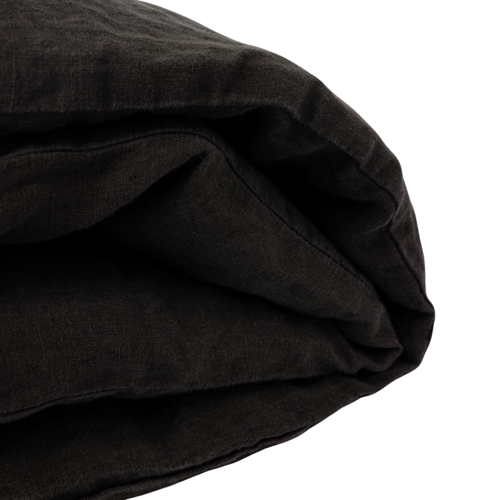 Linen Quilt | Black 200x85cm