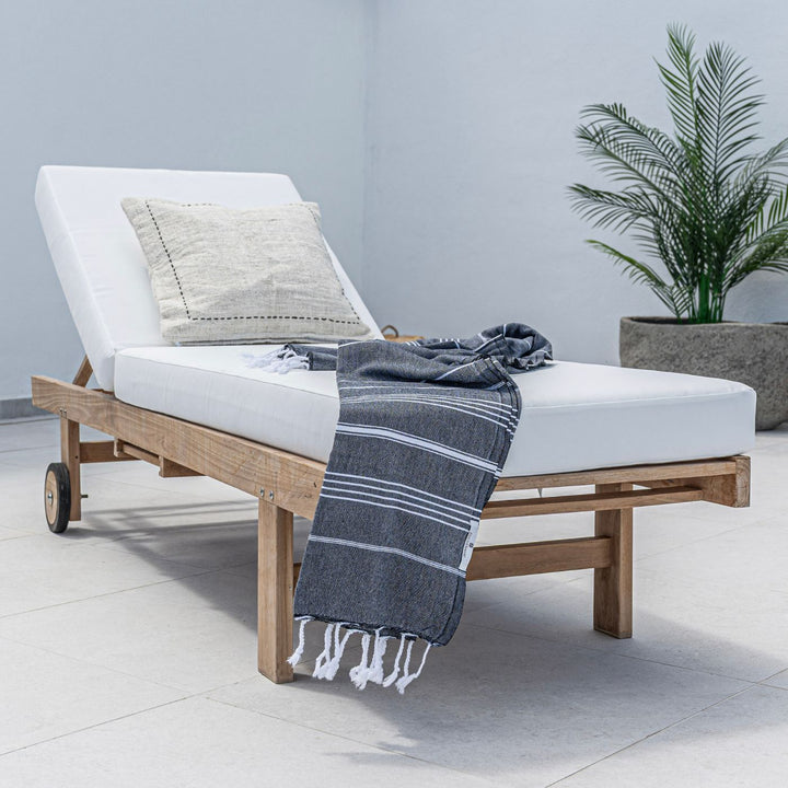 Toalla Fouta Rayada | Negra 90x175cm