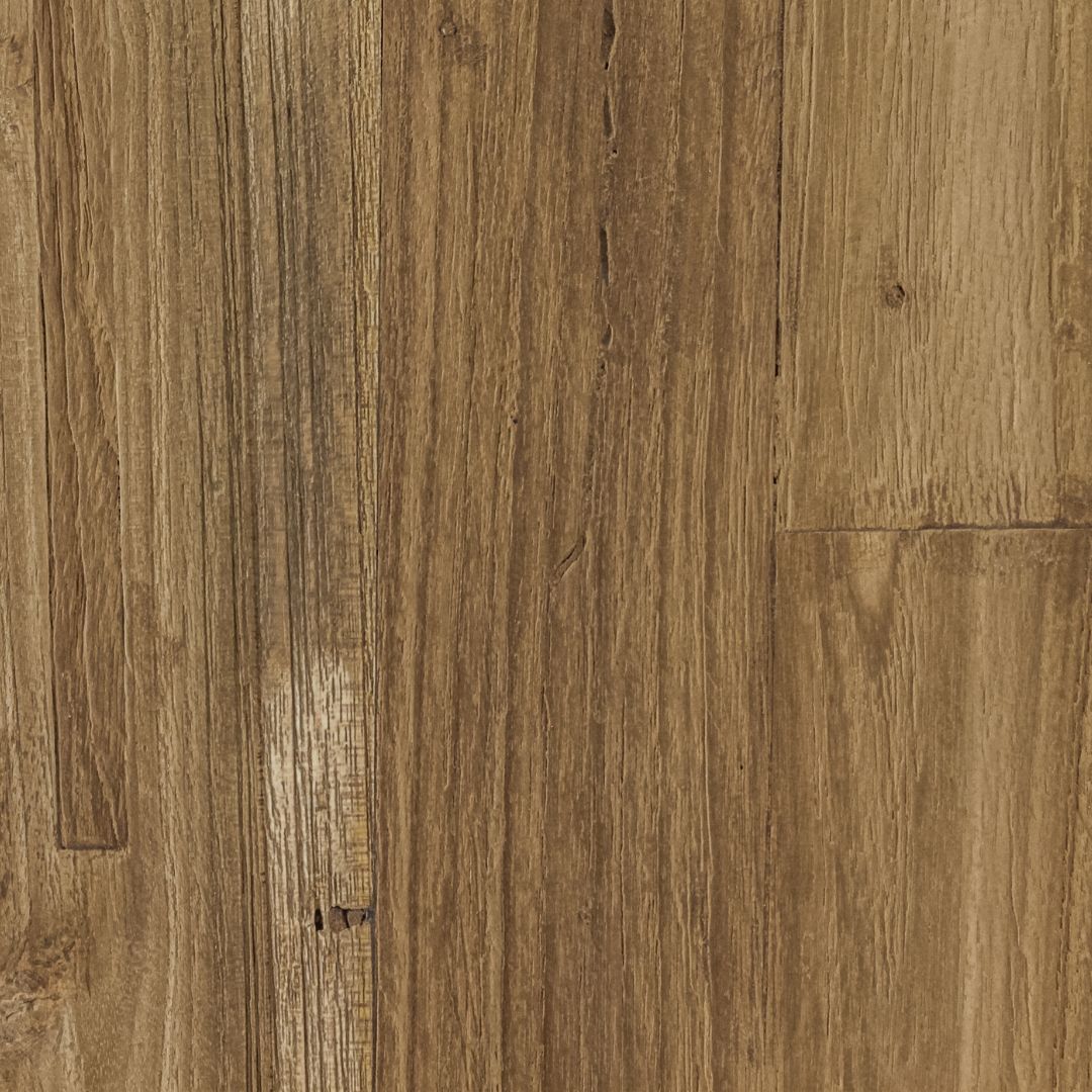 Close-up of a wooden shelf recycled teak