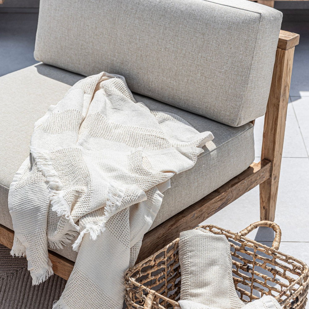 Recycled Cotton Towel  Beige  90x170cm-Inspiration Menorca Sofa
