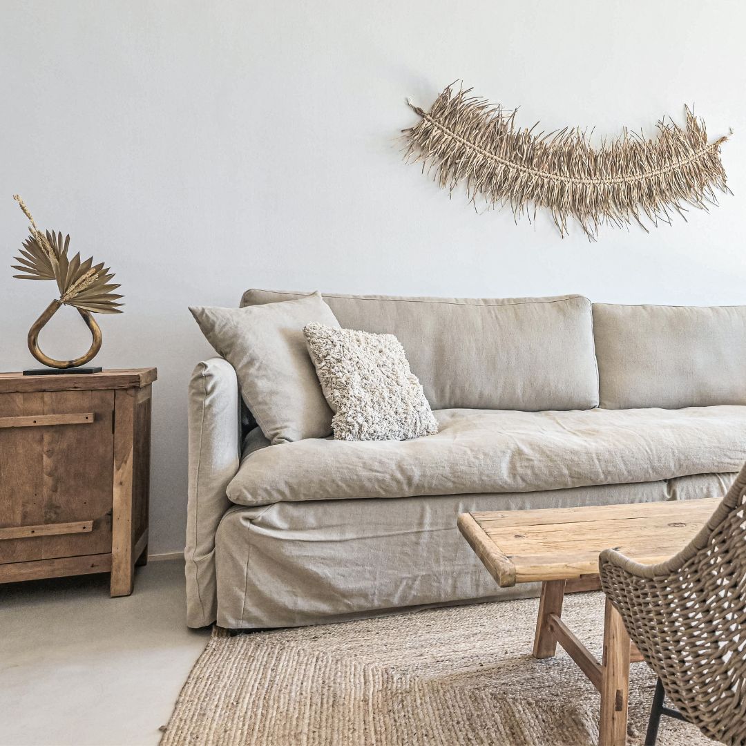 Villa Lucera Cover Gallery Mediterranean Breathable Linen Living Room