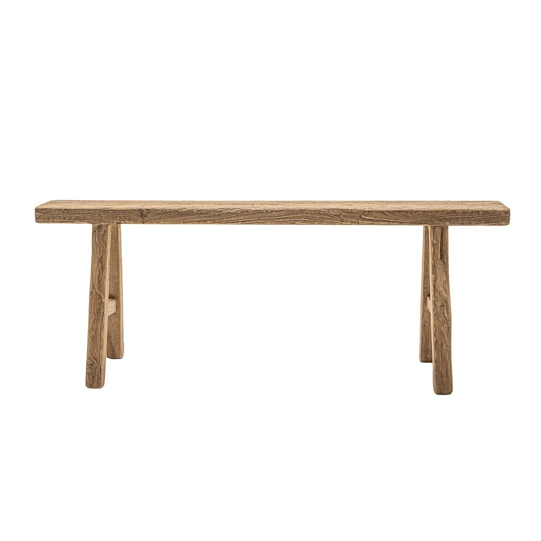 Vintage Elm Wood Bench