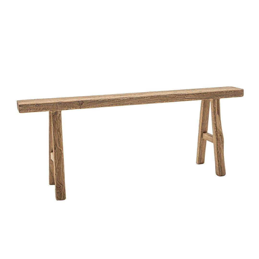 Vintage Elm Wood Bench