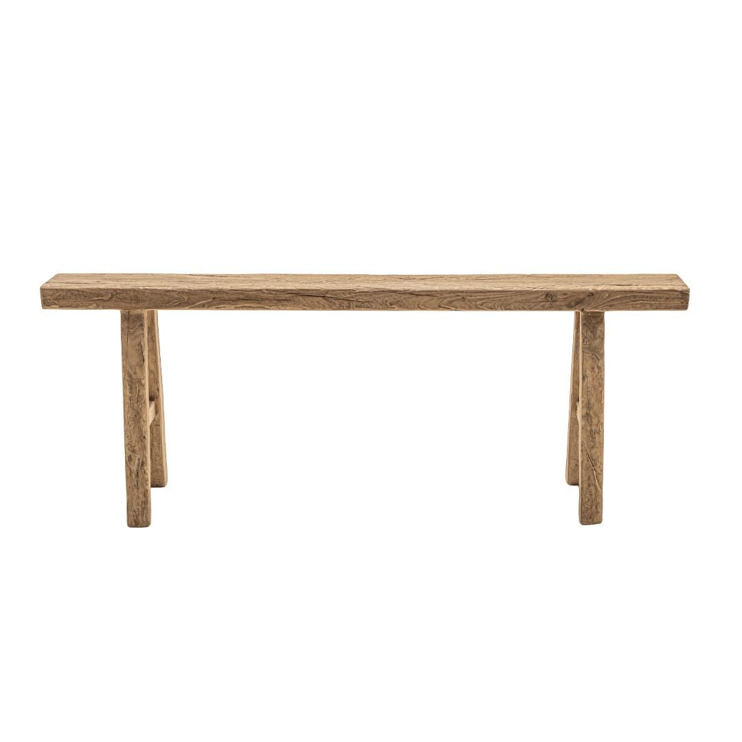 Vintage Elm Wood Bench