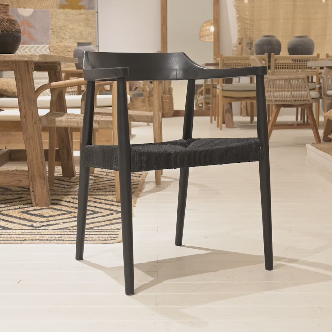 Silla de comedor Isha | Negra