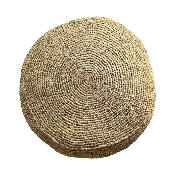 Zaria Raffia Pouf | 65x35cm