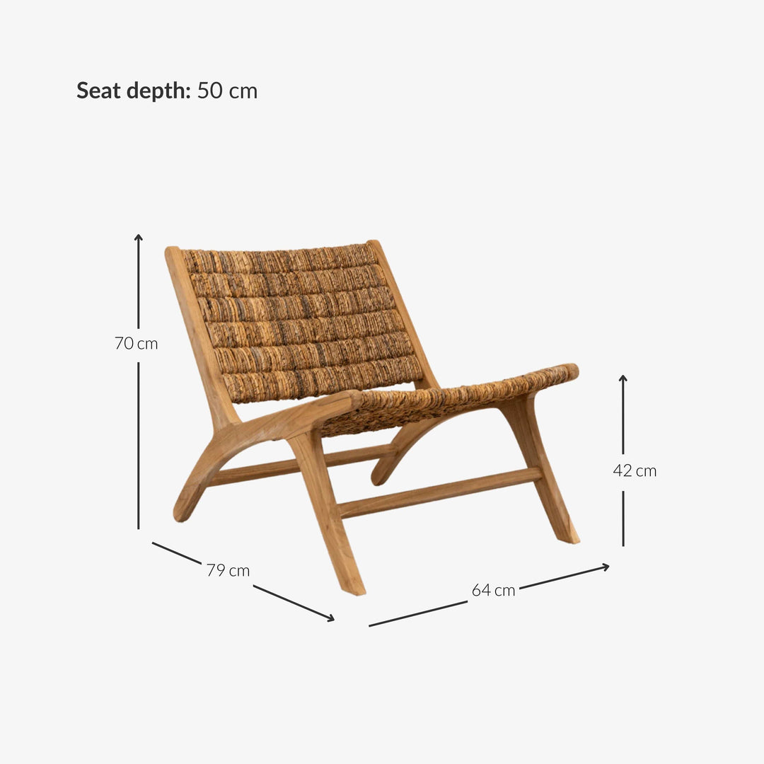 Zoco Home Abaca Lounge Chair | Natural