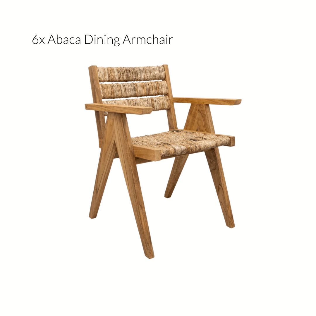Zoco Home Bundle Abaca x Munduk Dining Furniture Set