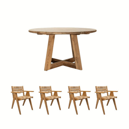 Zoco Home Bundle Abaca x Senza Dining Furniture Set