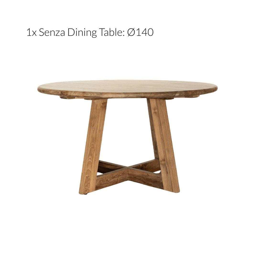 Zoco Home Bundle Abaca x Senza Dining Furniture Set