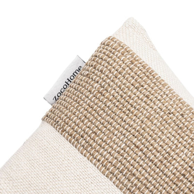 Zoco Home Coussin rectangulaire Amaira à rayures horizontales | 50 x 30 cm