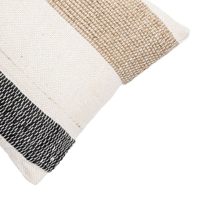 Zoco Home Coussin rectangulaire Amaira à rayures horizontales | 50 x 30 cm