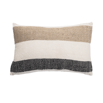 Zoco Home Almofada retangular Amaira com riscas horizontais | 60 x 40 cm