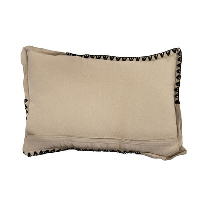Zoco Home Decor/Textile/Cushions Amaira Rectangular Cushion Piping Detail Black | 60x40cm