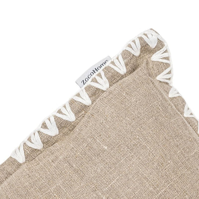 Zoco Home Cuscino rettangolare Amaira con bordino bianco | 60x40 cm