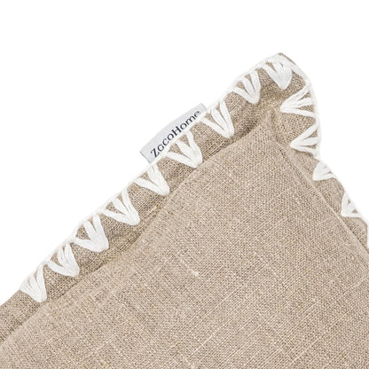 Zoco Home Decor/Textile/Cushions Amaira Rectangular Cushion Piping Detail White | 60x40cm