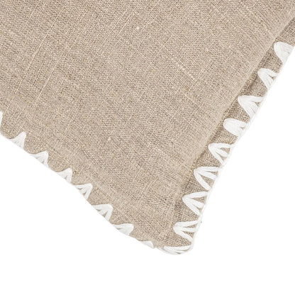 Zoco Home Decor/Textile/Cushions Amaira Rectangular Cushion Piping Detail White | 60x40cm