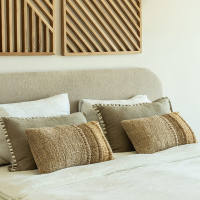 Zoco Home Decor/Textile/Cushions Amaira Rectangular Cushion Piping Detail White | 60x40cm
