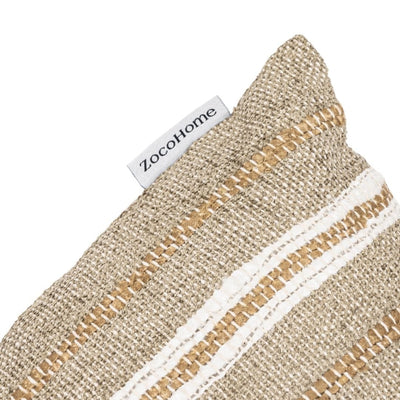 Zoco Home Amaira Rechteckiges Kissen mit vertikalen Streifen | 60 x 40 cm